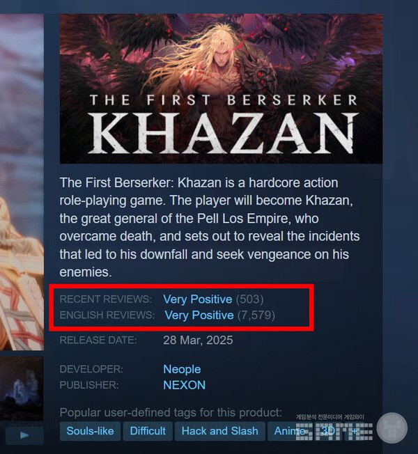 이후 올해 3월 경 쉬움 난이도를 패치했고, 6개월이 지난 지금 '매우 긍정적' 평가를 받고 있다.