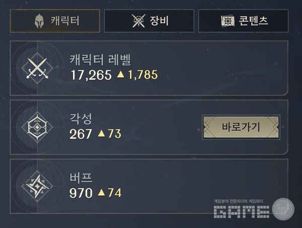 아키텍트 늑대 사냥 완료 당시의 스펙이다. /게임와이 촬영