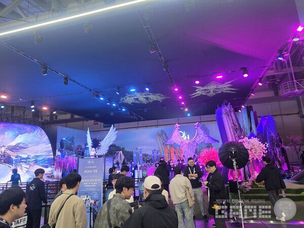 엔씨소프트 부스 /게임와이 촬영