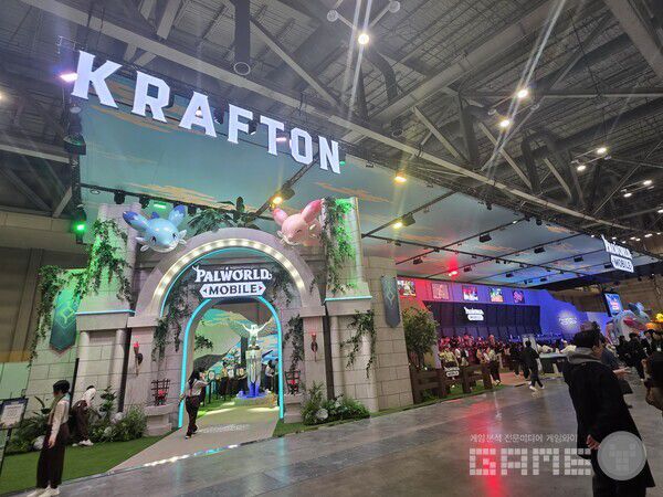크래프톤 부스 /게임와이 촬영
