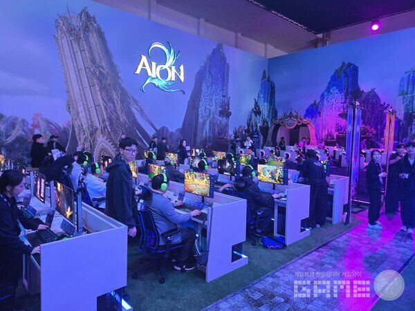 지스타 2025 엔씨 부스 현장 / 게임와이 촬영