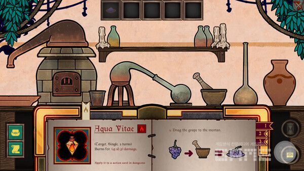 연금술이 캐릭터 성장을 도와주며, 성장 방향에 따라 맵이 변경된다 / 출처 알케마이스 스팀 공식 페이지