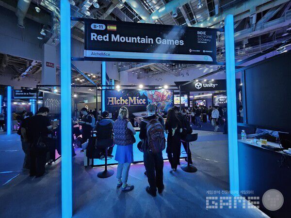 제2관 BTC에 전시된 알케 마이스 부스 /게임와이 촬영