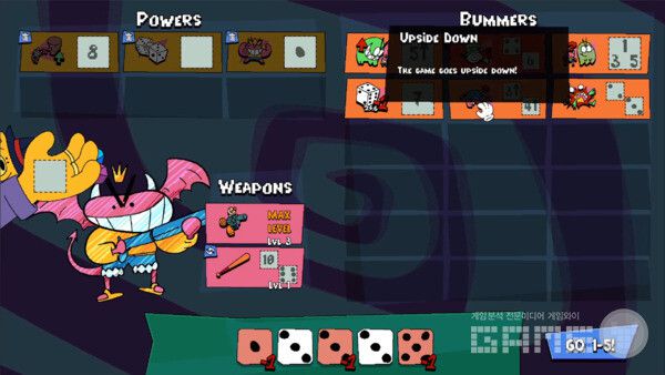 주사위 게임에 우연의 요소가 분명히 존재하지만, 플레이어가 결과에 영향을 줄 수 있는 메커니즘도 제공하고 있다.