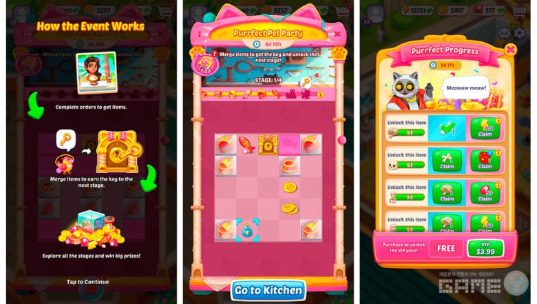 Purrfect Progress ( Purrfect Pet Party 내) / 앱 매직 제공