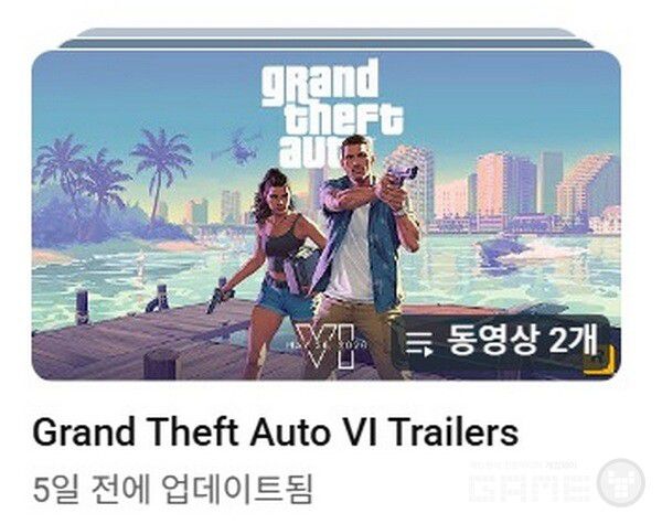 유튜브 락스타게임즈의 GTA6 채널에 최근 업데이트된 흔적이 있다 / 락스타게임즈 유튜브