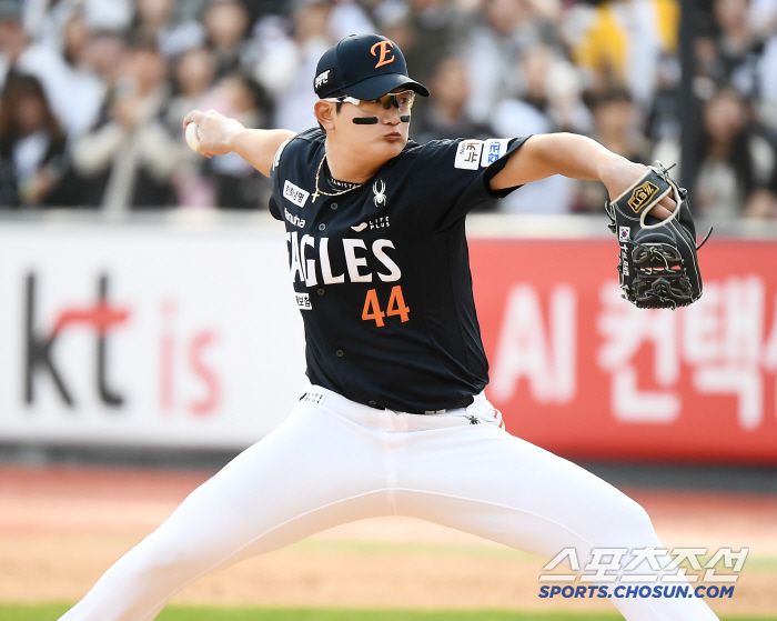 23일 수원 KT위즈파크에서 열린 한화-KT전. 10회말 김서현이 투구하고 있다. 수원=정재근 기자 cjg@sportschosun.com/2025..3.23/