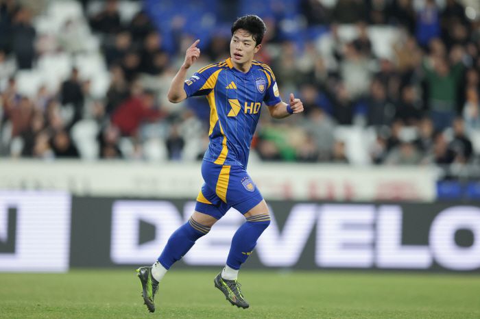 울산문수축구경기장/ K리그1/ 울산HDFC vs 대전하나시티즌/ 울산 박민서 득점/ 골 세레머니/ 사진 김정수