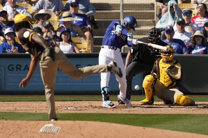 LA 다저스 산하 트리플A에서 뛰고 있는 김혜성이 양질의 안타 2개를 터뜨렸다. AP연합뉴스
