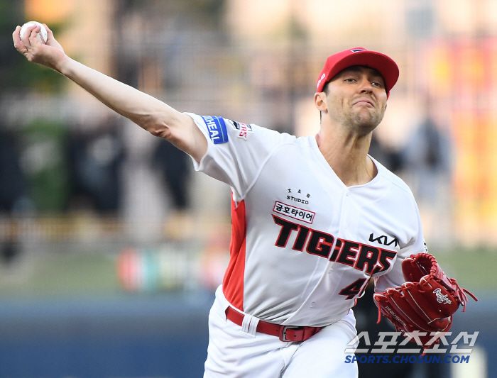 15일 광주 기아 챔피언스필드에서 열린 KT-KIA전. 선발투수 네일이 투구하고 있다. 광주=정재근 기자 cjg@sportschosun.com/2025.4.15/