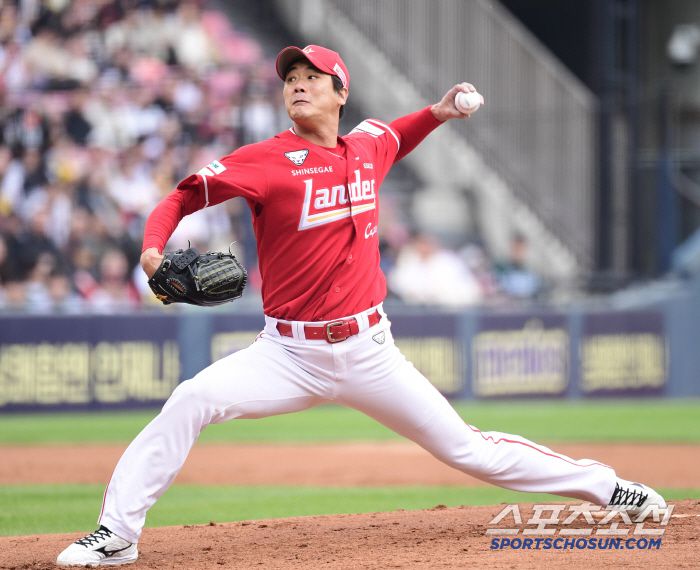 3일 잠실구장에서 열린 KBO리그 LG와 SSG의 경기. 선발 투구하는 SSG 김광현. 잠실=송정헌 기자songs@sportschosun.com/2025.05.03/