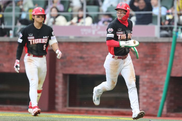 득점하는 박찬호. 사진=KIA 타이거즈