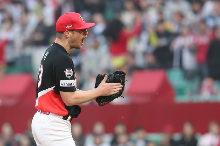 환호하는 아담 올러. 사진=KIA 타이거즈