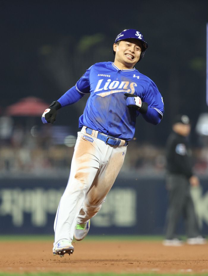 지난해 4월6일 광주 KIA전, 8연패를 끊은 9회 김헌곤의 3루타. 사진제공=삼성 라이온즈
