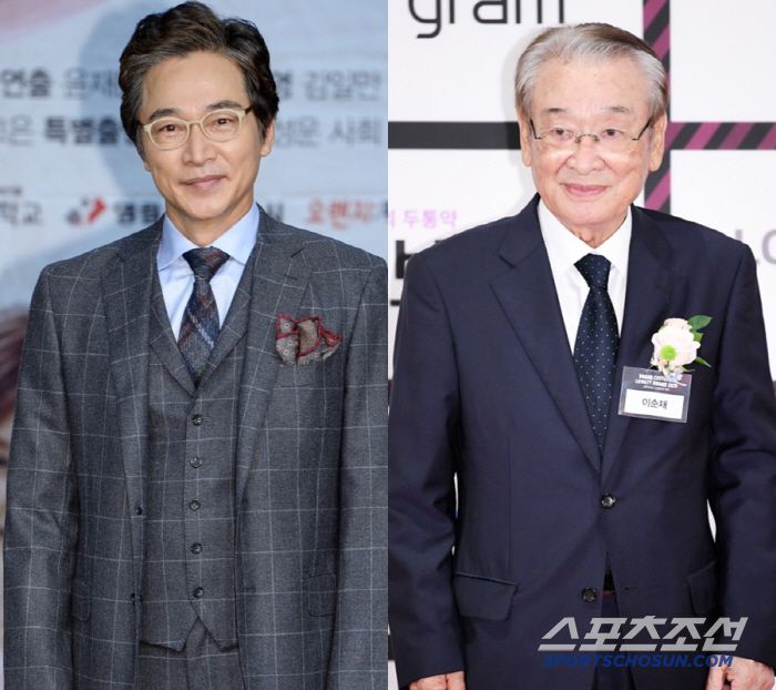 정보석(왼쪽), 이순재. 스포츠조선DB