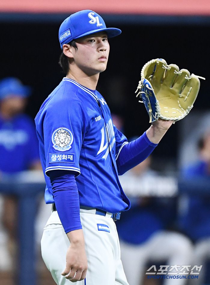 20일 서울 고척스카이돔에서 열린 삼성-키움전. 9회말 동점을 허용한 이호성.  고척=정재근 기자 cjg@sportschosun.com/2025.5.20/
