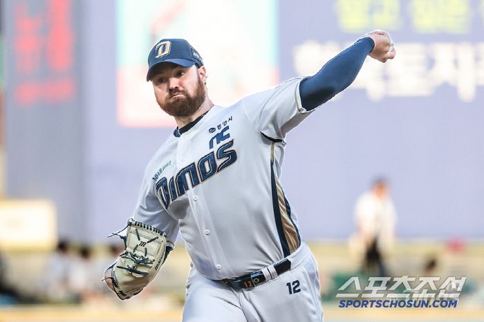 NC 다이노스 로건이 4일 LG 트윈스전서 선발등판해 역투하고 있다. 사진제공=NC 다이노스