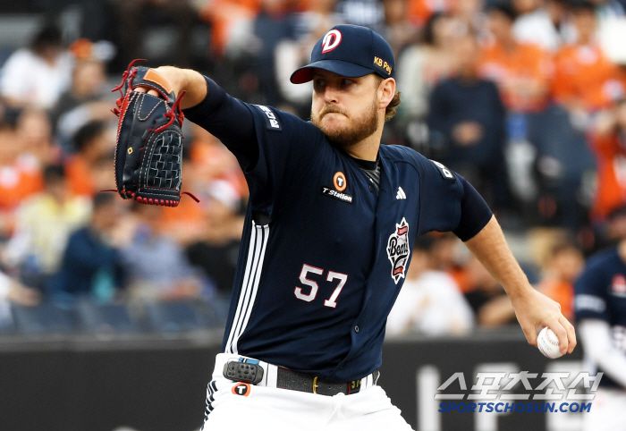 10일 대전 한화생명볼파크에서 열린 한화 이글스와 두산 베어스의 경기. 두산 콜어빈이 역투하고 있다. 대전=박재만 기자 pjm@sportschosun.com/2025.06.10/