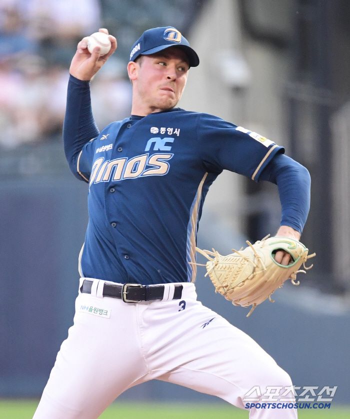 17일 잠실구장에서 열린 LG와 NC의 경기. 선발 투구하고 있는 NC 라일리. 잠실=송정헌 기자songs@sportschosun.com/2025.06.17/