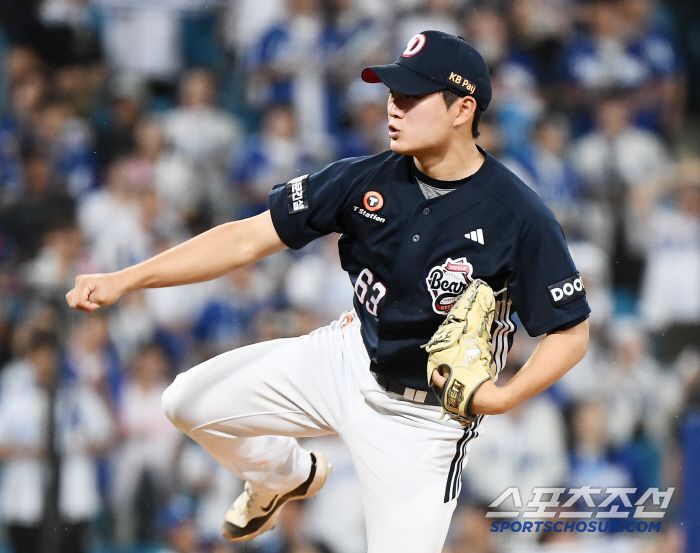 18일 대구 라이온즈파크에서 열린 두산-삼성전. 9회말 김택연이 등판해 투구하고 있다. 대구=정재근 기자 cjg@sportschosun.com/2025.6.18/