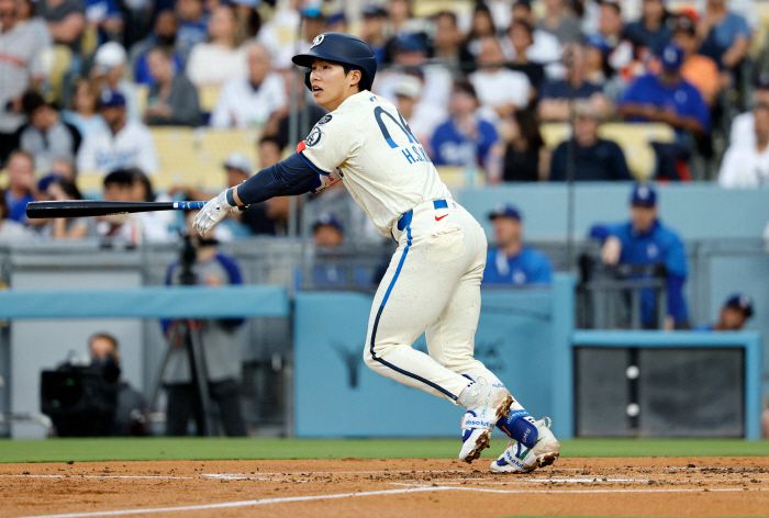 다저스 김혜성이 4일 만에 그라운드를 밟았다. AFP연합뉴스