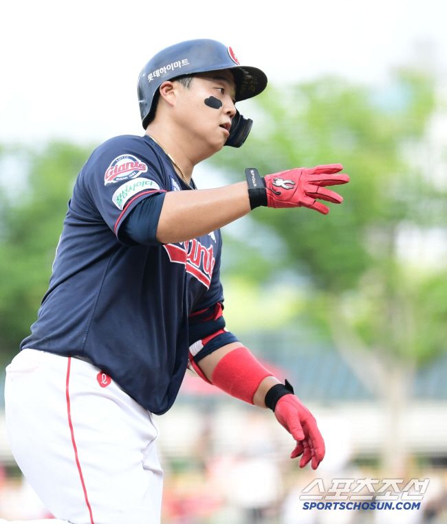 롯데 시절 한동희. 스포츠조선DB