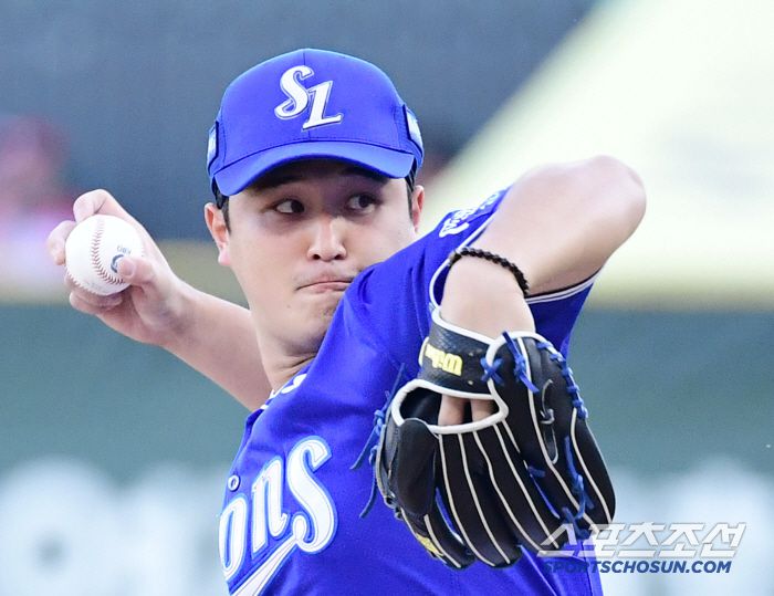 4일 인천 SSG랜더스필드에서 열린 KBO리그 SSG와 삼성의 경기. 선발 투구하고 있는 삼성 최원태. 인천=송정헌 기자songs@sportschosun.com/2025.06.04/