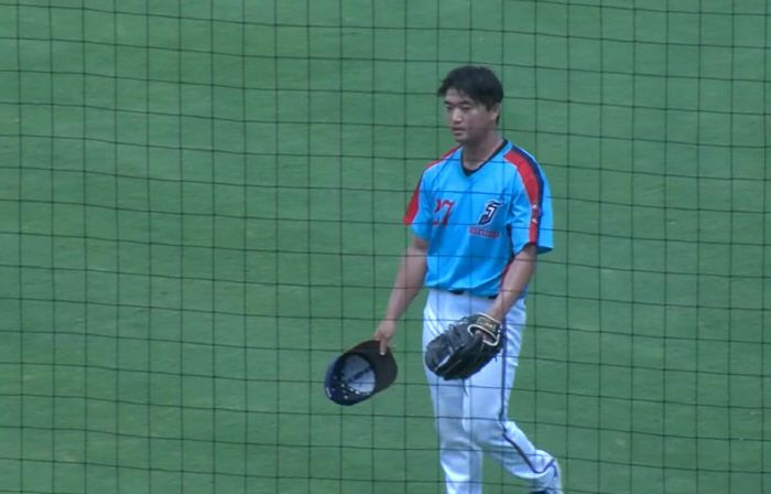 고우석이 마이애미 말린스 산하 트리플A 잭슨빌 점보슈림프 소속이던 지난해 투구 후 마운드를 내려가고 있다. 사진=MiLB.TV 캡처