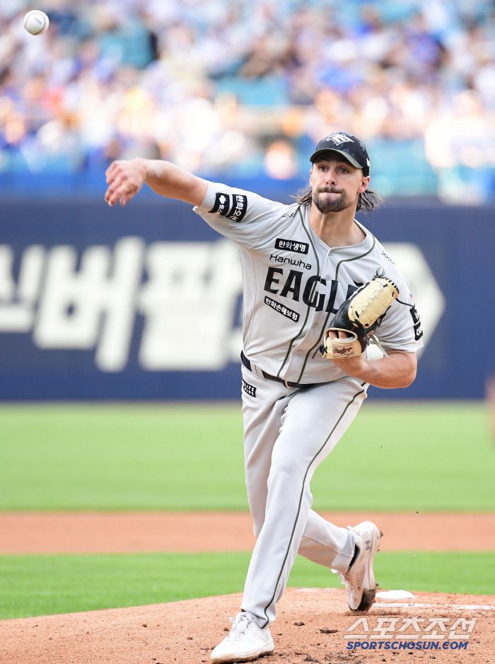 25일 대구 삼성라이온즈파크에서 열린 삼성과 한화의 경기. 선발 투구하고 있는 한화 와이스. 대구=송정헌 기자songs@sportschosun.com/2025.06.25/
