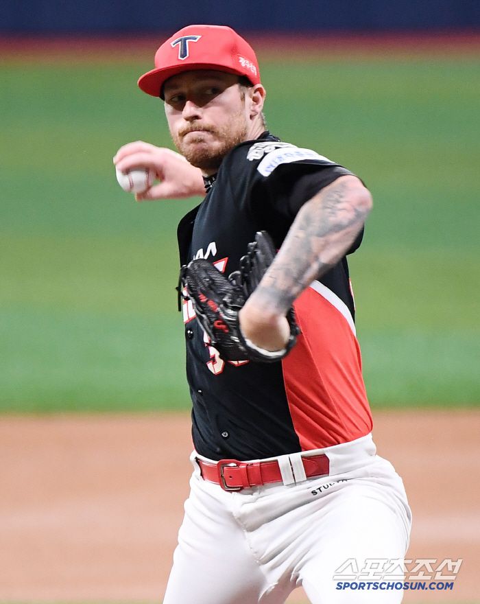 25일 서울 고척스카이돔에서 열린 KIA-키움전. KIA 선발투수 올러가 투구하고 있다. 고척=정재근 기자 cjg@sportschosun.com/2025.6.25/