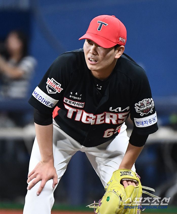 24일 서울 고척스카이돔에서 열린 KIA-키움전. 6회말 1사 1, 2루 성영탁이 등판했지만 임지열에게 스리런포를 허용하고 있다. 고척=정재근 기자 cjg@sportschosun.com/2025.6.24/