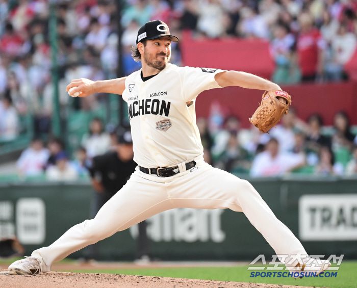 22일 인천 SSG랜더스필드에서 열린 SSG와 KIA의 경기. 선발 투구하고 있는 SSG 앤더슨. 인천=송정헌 기자songs@sportschosun.com/2025.06.22/