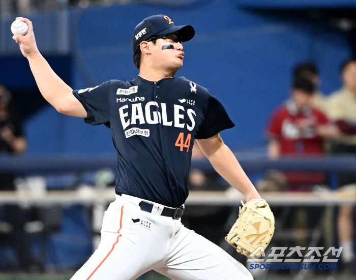 4일 고척스카이돔에서 열린 한화와 키움의 경기, 한화김서현이 역투하고 있다. 고척=허상욱 기자wook@sportschosun.com/2025.07.04/