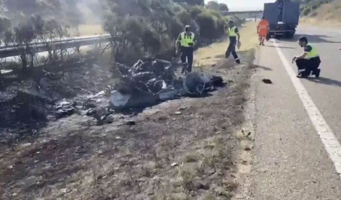 디오고 조타와 동생 안드레 실바의 차량 전복 사망사고 현장. 데일리스타 기사캡쳐
