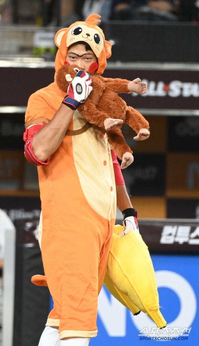 11일 대전 한화생명볼파크에서 열린 2025 KBO 퓨처스리그 올스타전, 8회초 남부올스타 KIA 박재현이 퍼포먼스를 선보이고 있다. 대전=허상욱 기자wook@sportschosun.com/2025.07.11/