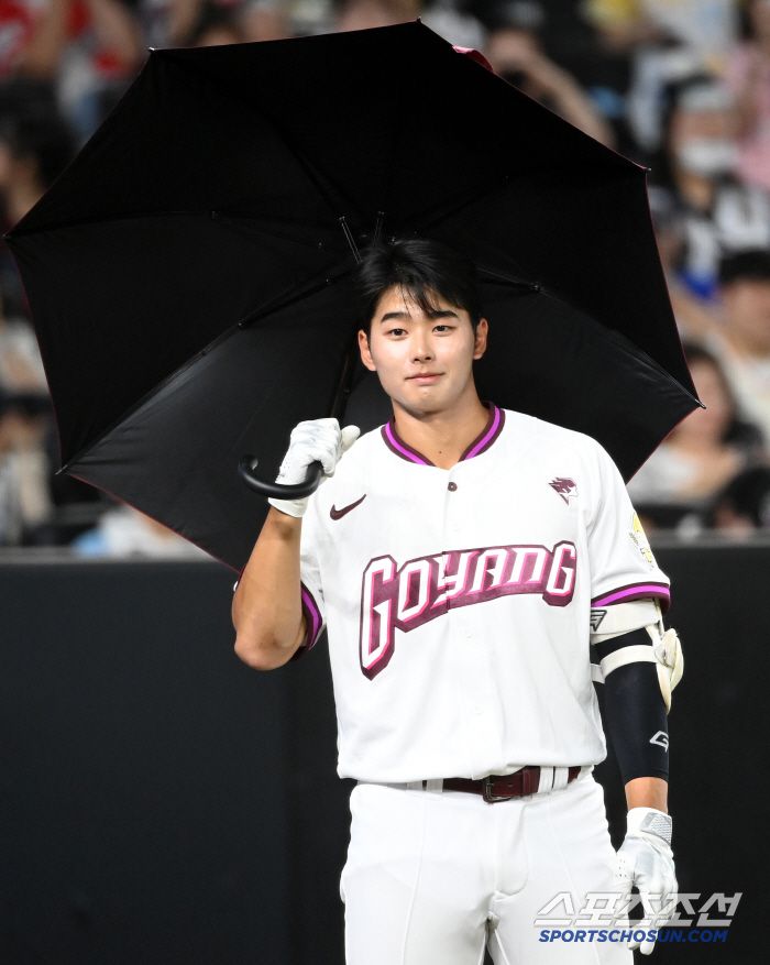 11일 대전 한화생명볼파크에서 열린 2025 KBO 퓨처스리그 올스타전, 7회말 북부올스타 고양 심휘윤이 퍼포먼스를 선보이고 있다.  대전=허상욱 기자wook@sportschosun.com/2025.07.11/