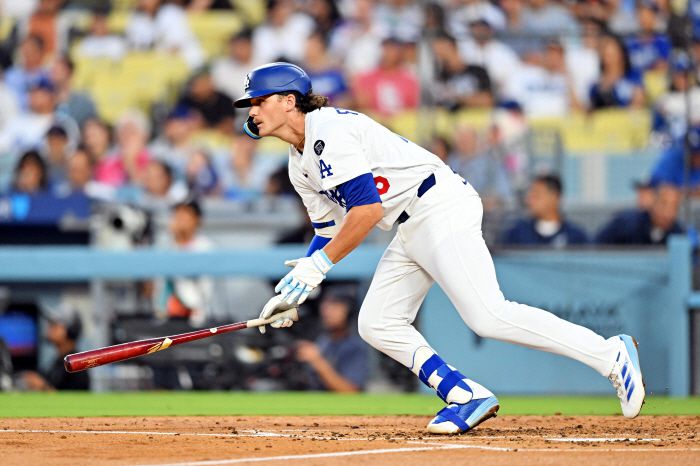 김혜성이 IL 오를 때 빅리그에 오른 알렉스 프리랜드가 지난 6일(한국시각) 세인트루이스전에서 2회 안타를 치고 있다. Imagn Images연합뉴스