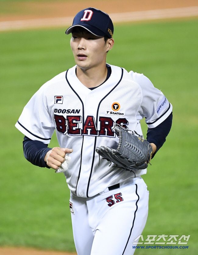 2021 KBO리그 두산 베어스와 NC 다이노스의 경기가 15일 잠실구장에서 열렸다. 두산 이승진. 잠실=박재만 기자 pjm@sportschosun.com/2021.10.15/