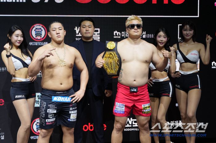 세키노 타이세이(왼쪽)와 배동현이 메인이벤트 헤비급 매치를 갖는다. 사진제공=로드FC