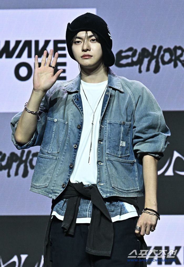 12일 서울 한남동 블루스퀘어에서 보이 그룹 '알파드라이브원' 데뷔 쇼케이스가 열렸다. 포즈를 취하고 있는 알파드라이브원 멤버 리오. 한남동=송정헌 기자songs@sportschosun.com/2026.01.12/