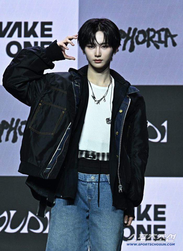 12일 서울 한남동 블루스퀘어에서 보이 그룹 '알파드라이브원' 데뷔 쇼케이스가 열렸다. 포즈를 취하고 있는 알파드라이브원 멤버 안신. 한남동=송정헌 기자songs@sportschosun.com/2026.01.12/