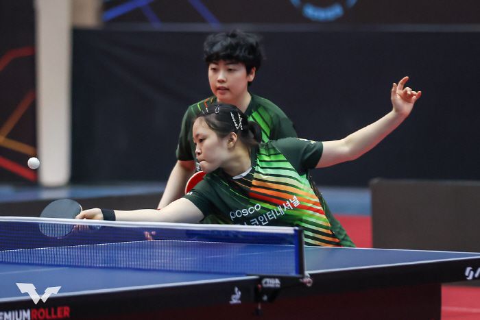 포스코인터내셔널 유한나-유예린 복식조 사진출처=WTT