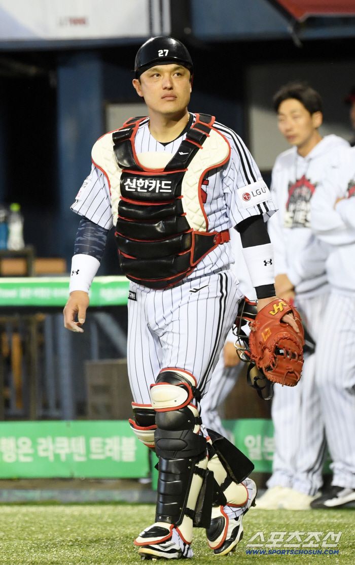 22일 잠실구장에서 열린 LG 트윈스 청백전. LG 박동원이 경기를 준비하고 있다. 잠실=박재만 기자 pjm@sportschosun.com/2025.10.22/