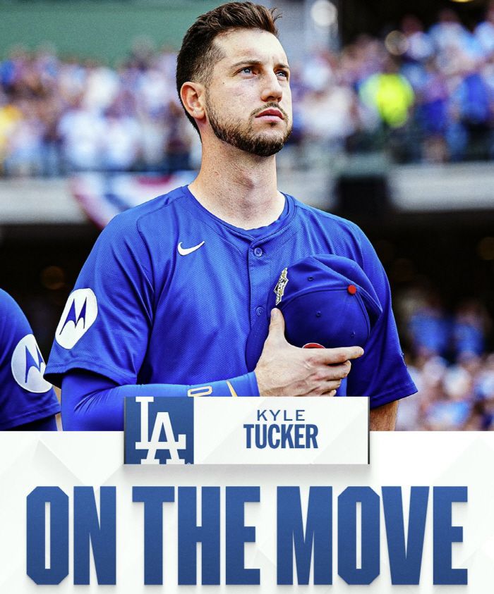 카일 터커가 LA 다저스와 4년 2억4000만달러 계약에 합의했다. 사진=MLB 공식 X 계정