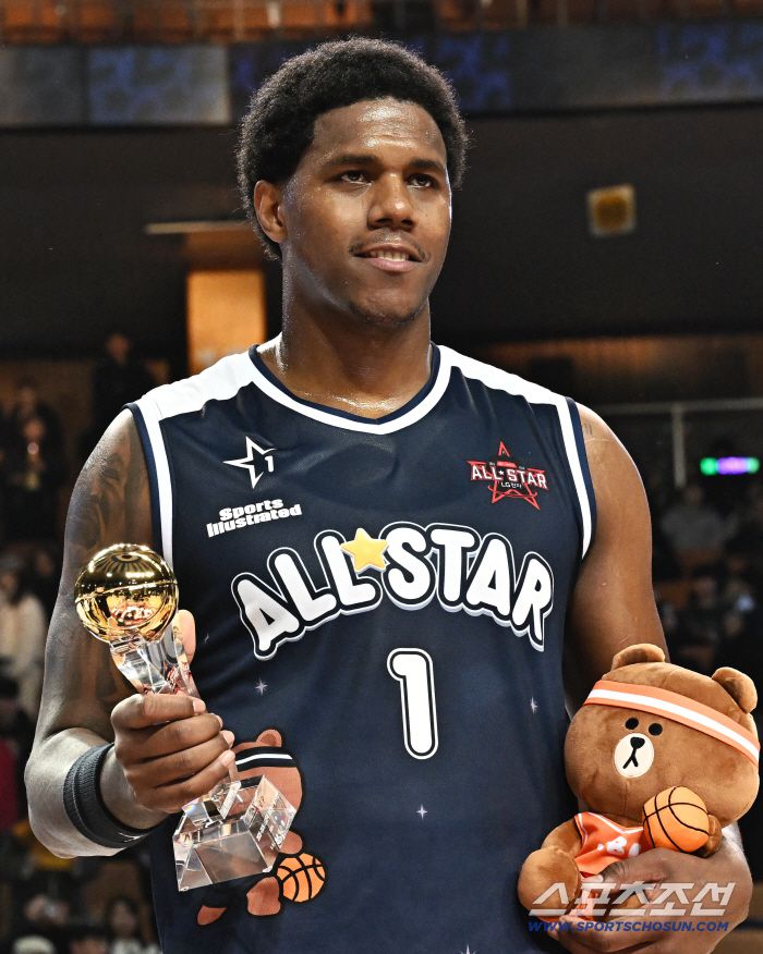 18일 잠실실내체육관에서 열린 프로농구 올스타전. MVP를 차지한 팀브라운 나이트. 잠실=송정헌 기자songs@sportschosun.com/2026.01.18/