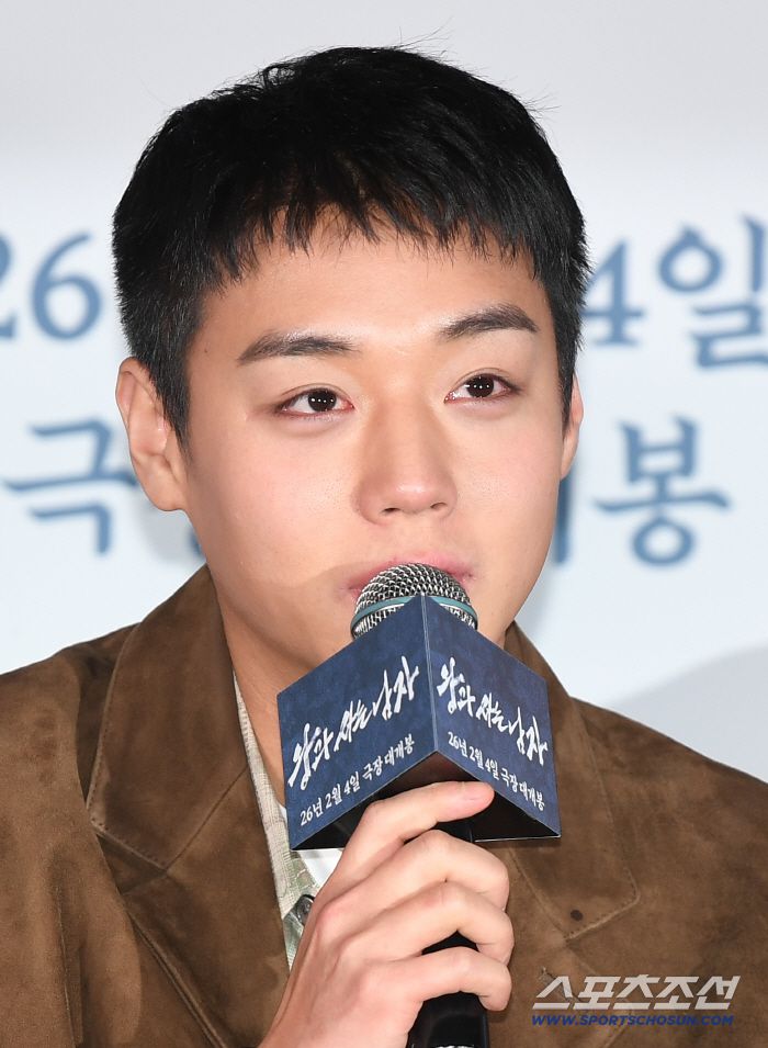 영화 '왕과 사는 남자' 언론배급시사회가 21일 서울 강남구 삼성동 코엑스에서 열렸다. 박지훈이 인터뷰를 하고 있다. 삼성동=박재만 기자pjm@sportschosun.com/2026.01.21/