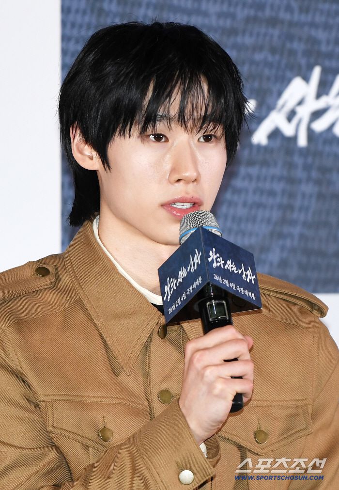 영화 '왕과 사는 남자' 언론배급시사회가 21일 서울 강남구 삼성동 코엑스에서 열렸다. 김민이 인터뷰를 하고 있다. 삼성동=박재만 기자pjm@sportschosun.com/2026.01.21/