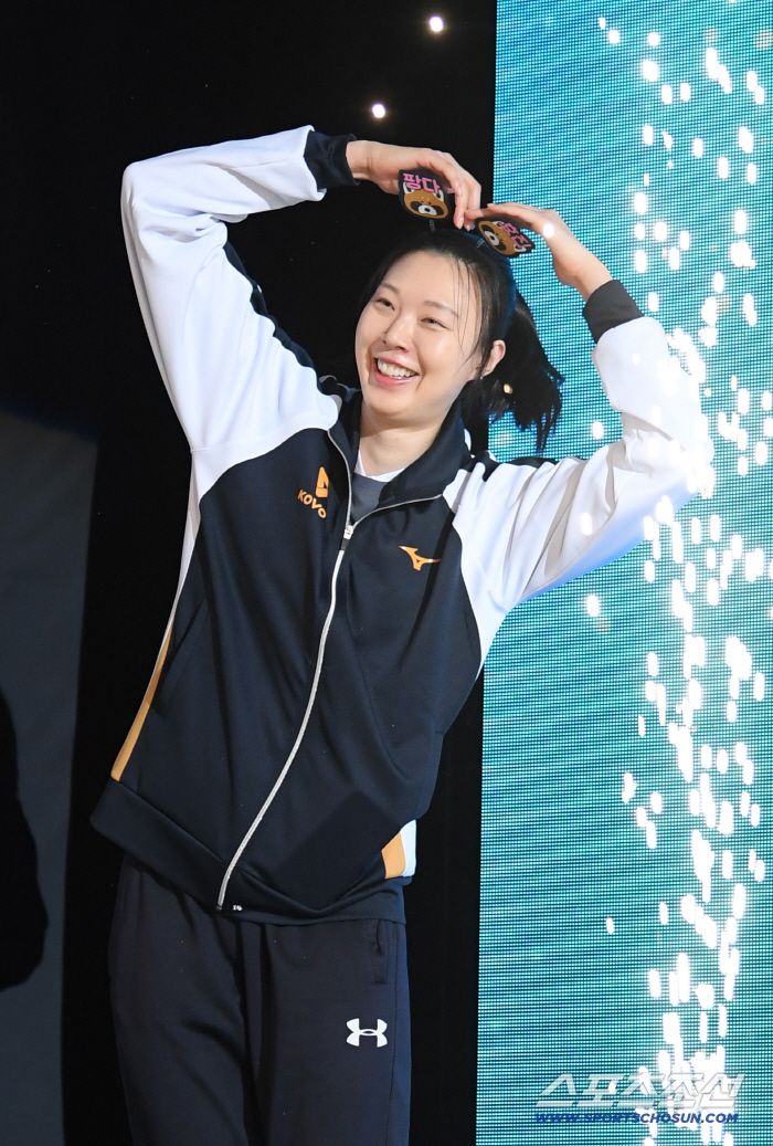 2025-2026 V리그 올스타전이 25일 춘천시 호반체육관에서 열렸다. 양효진이 퍼포먼스를 펼치고 있다. 춘천=박재만 기자 pjm@sportschosun.com/2026.01.25/