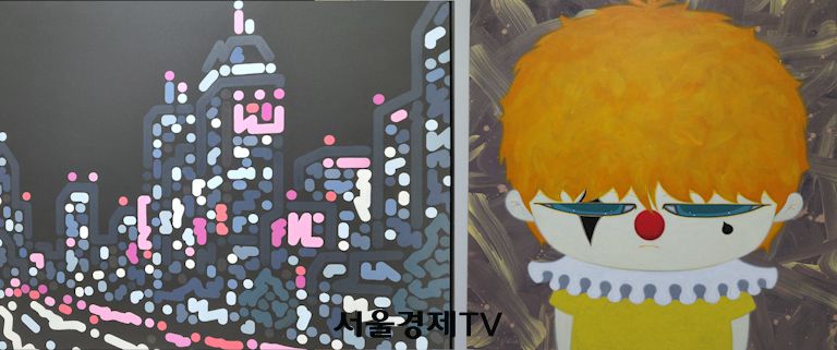 스카이장례식장 1층 미술관에 전시된 작품들. [사진=나윤상 기자]