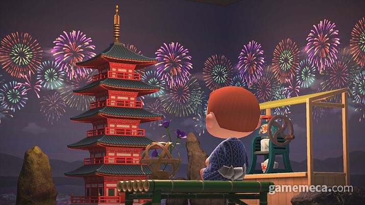 ▲ 집안에 붙이는 불꽃축제 벽 (사진출처: 한국닌텐도 공식 사이트)